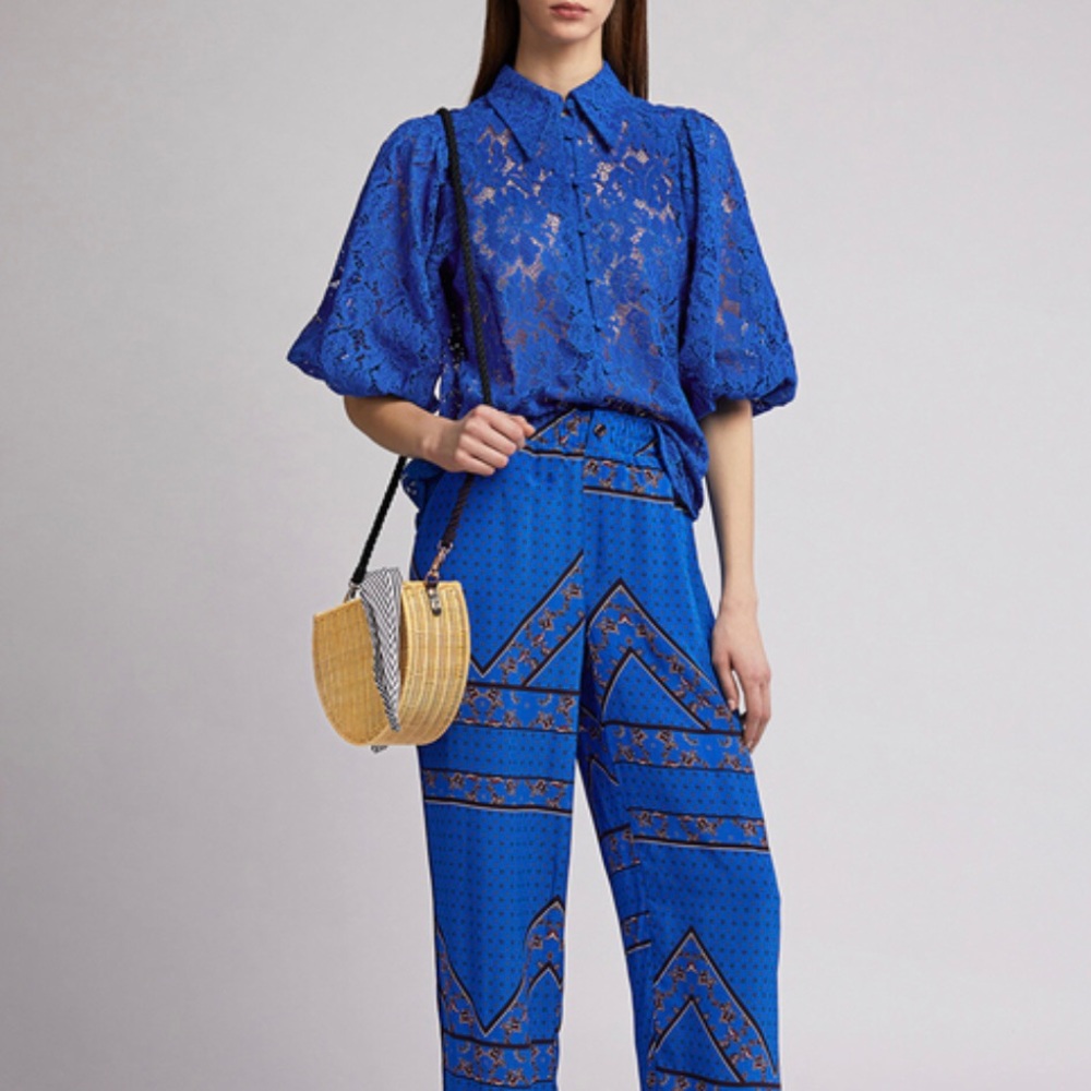 GANNI Everdale Corded Lace Shirt